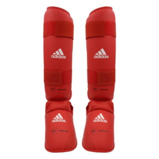 ADI. PROTEGE TIBIA PIED ADIDAS KARATE ROUGE