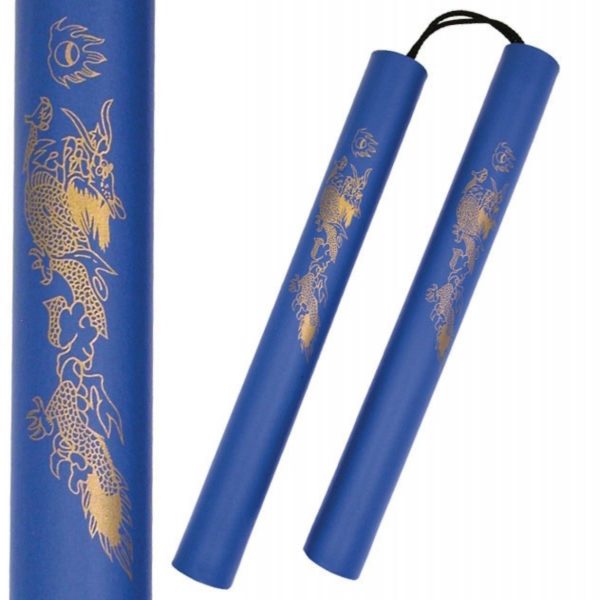 nunchaku bleu mousse dragon