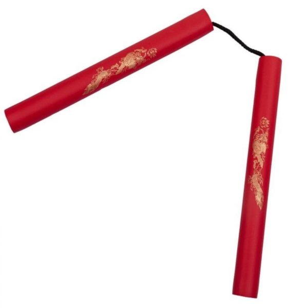 nunchaku rouge mousse dragon