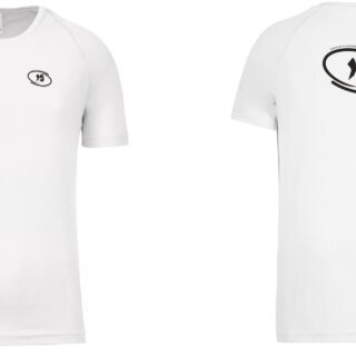 t shirt technique blanc avec logo fédé krav